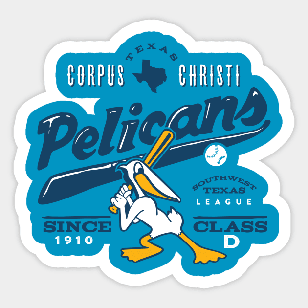 Corpus Christi Pelicans Sticker by MindsparkCreative